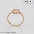 14855 Fashionable girl's jewelry China factory director Korean style circle shape gemstone gold ring